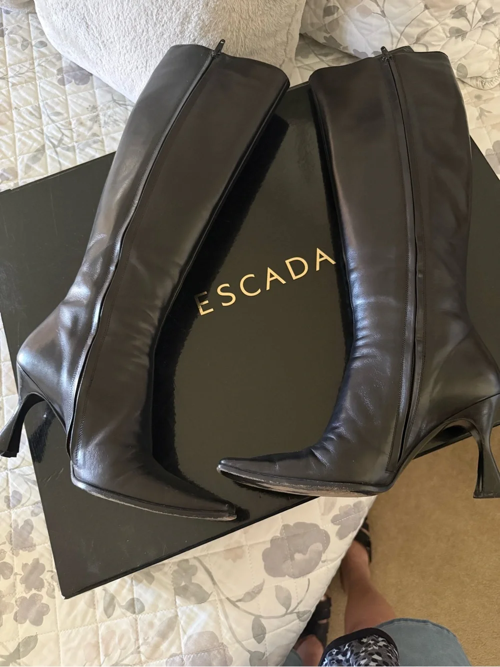 Escada tall leather